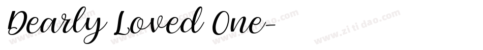 Dearly Loved One字体转换